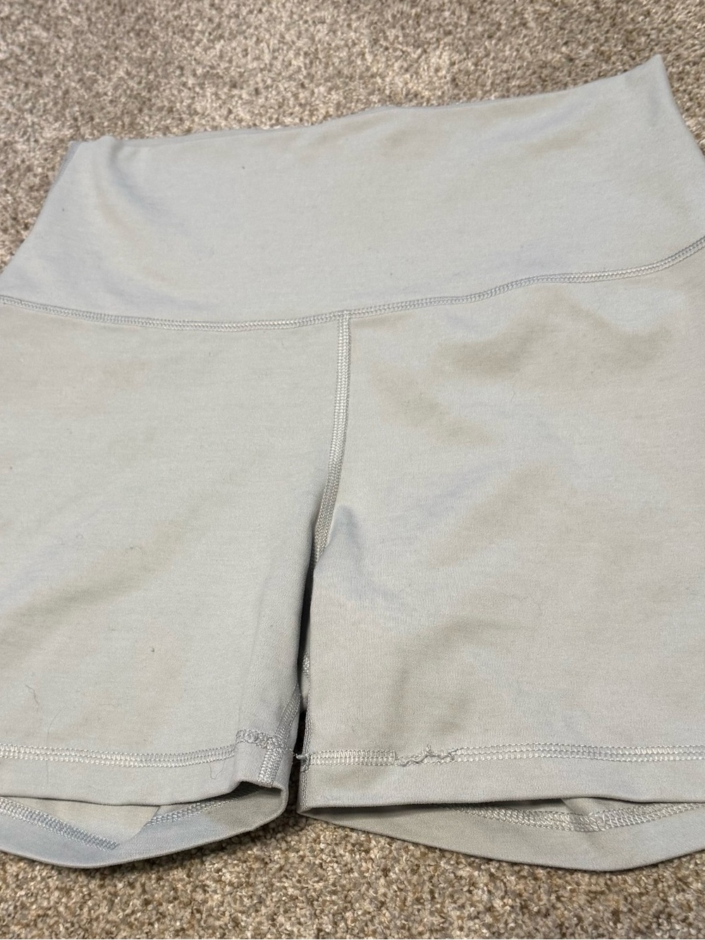 Yogalicious Lux Everyday 5" High Waisted Biker Shorts Grey Size Medium